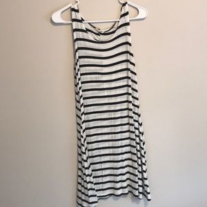 Black and White Stripe Swing Dress